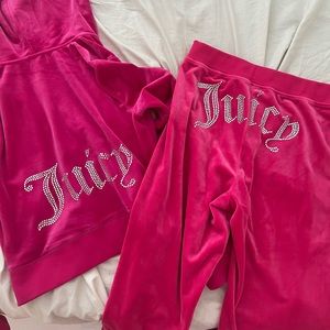 juicy couture pink tracksuit (size M)
